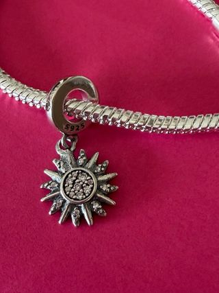 Colgante Sol Plata con Circonitas