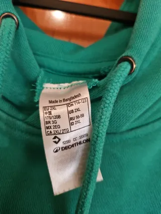 Sudadera Decathlon Talla XXL Color Teal