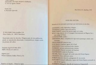 Libro Asesinato en el Orient Express