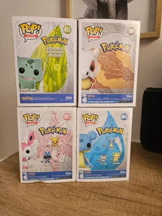 Lote 4 Funko Pop Pokémon: Bulbasaur, Cubone, Sylve