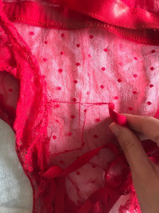 Body Lencero Rojo Encaje Talla M