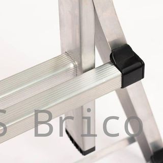 Escalera Telescópica Articulada Aluminio 3+3 Pestaña