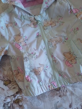 Giubbotto leggero bimba fantasia gatti