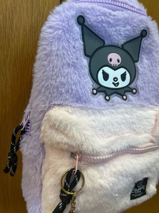 Mochila Kuromi Peluche Lila y Rosa