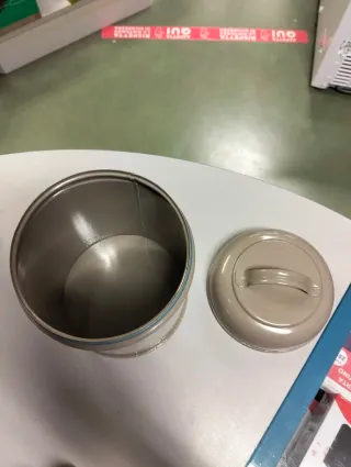 Barattolo biscotti grigio in metallo