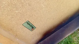 Mesa auxiliar vintage cristal y madera