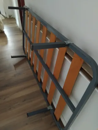 Estructura Cama Metal y Madera