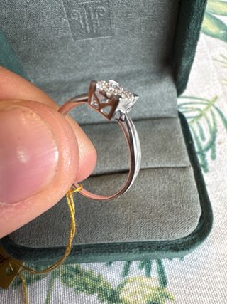 Anillo Jean-Claude Oro Blanco Diamantes Talla 8