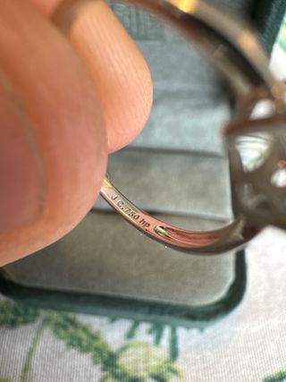 Anillo Jean-Claude Oro Blanco Diamantes Talla 8