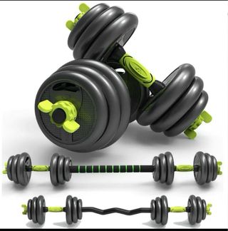 Juego Mancuernas Ajustables 20 Kg 4 en 1,poco uso