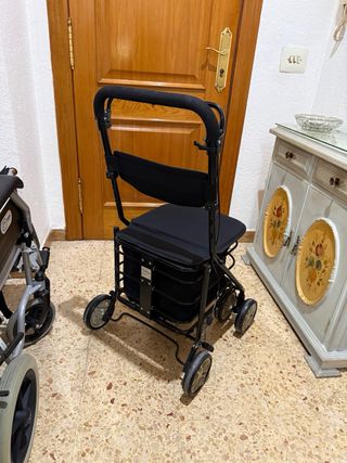 Andador Carrito Compra Negro