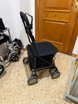 Andador Carrito Compra Negro