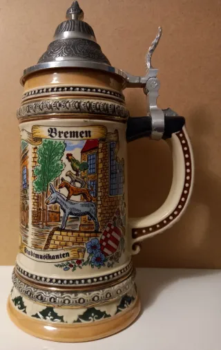 Jarra Cerveza Alemana Bremen Rathaus