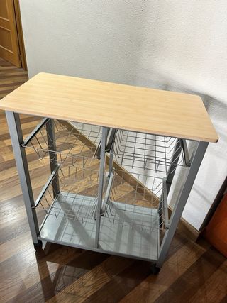 Carro verdulero cocina cajones metálicos 36x70x80