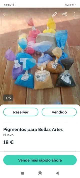 Pigmentos para Bellas Artes de estudio óleo o acrí