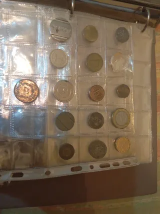 Fogli per monete + monete