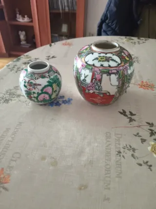 Set di 2 vasi cinesi in porcellana