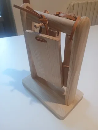 Set utensili cucina legno e cuoio