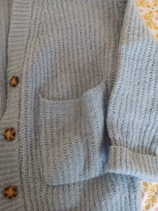 Chaqueta punto Zara azul Talla S