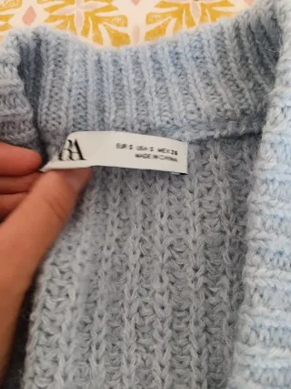 Chaqueta punto Zara azul Talla S