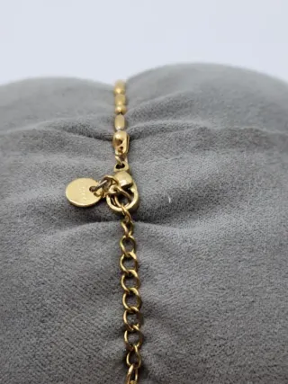 Pulsera trébol acero quirúrgico chapado oro