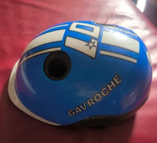 Casco Bicicleta Azul con Diseño