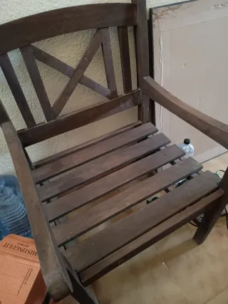 Silla de Teca Maciza para Jardín