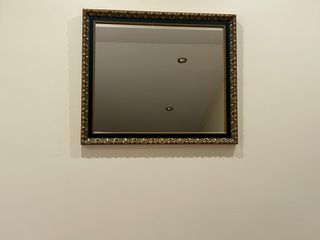 Espejo decorativo dorado y verde