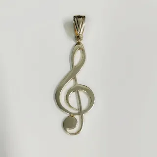 Colgante clave de Sol plata
