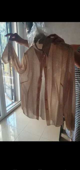 Camicia donna fantasia pois