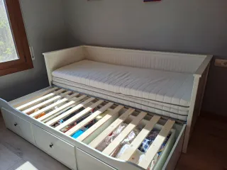 Divano letto HEMNES con 3 cassetti e 2 colonne, bianco