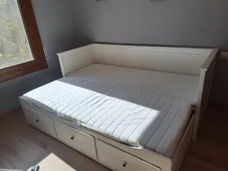 Divano letto HEMNES con 3 cassetti e 2 colonne, bianco