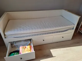 Divano letto HEMNES con 3 cassetti e 2 colonne, bianco