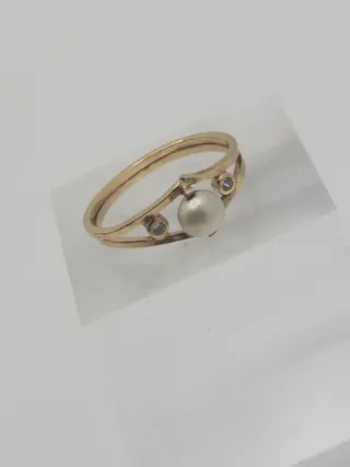 Anillo Goldfilled Talla 12 con Perla