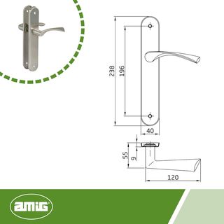 Amig - Juego 2 Manillas Placa Oval