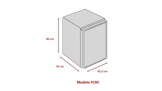 Nevera 93L Negra 12V/24V