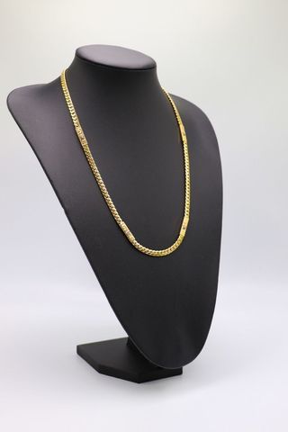 Cadena Cubana Medusa Cierre Circonitas 18K