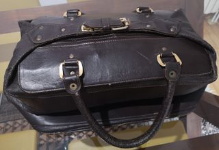 Bolso de viaje vintage piel marrón