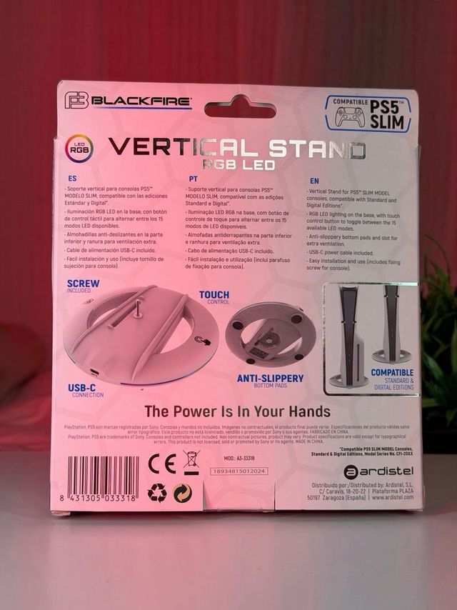 Soporte Vertical BLACKFIRE PS5 RGB LED