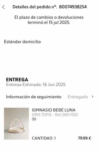 Gimnasio Bebé Zara Home