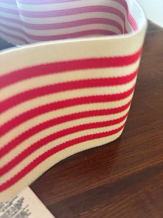 Cinturón elástico Mango rayas rojas y blancas