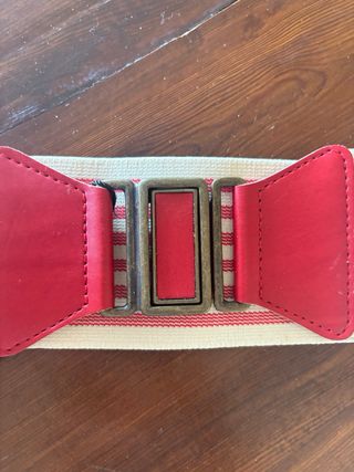 Cinturón elástico Mango rayas rojas y blancas