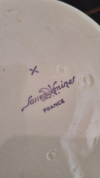 Azucarero Sarraguemines Porcelana Floral