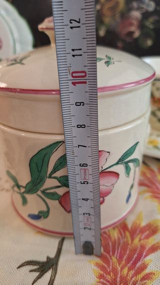 Azucarero Sarraguemines Porcelana Floral