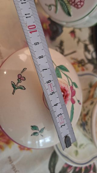 Azucarero Sarraguemines Porcelana Floral
