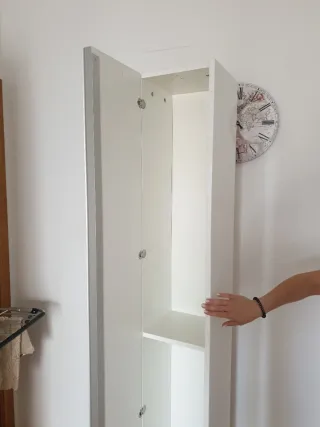 Mueble esquinero madera blanco