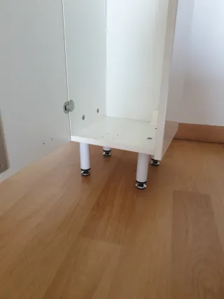 Mueble esquinero madera blanco
