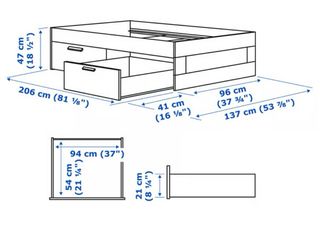 URGE VENTA!! Cama 90x200 con almacenaje EXTENSIBLE