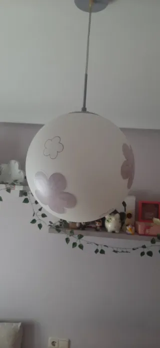 Lámpara infantil globo flores