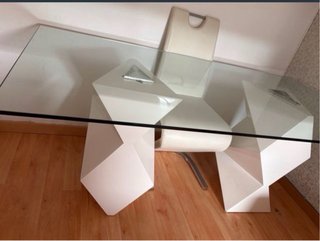 Mesa de salón cristal moderna